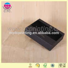 Fancy pvc cover black small glass bottles packaging box